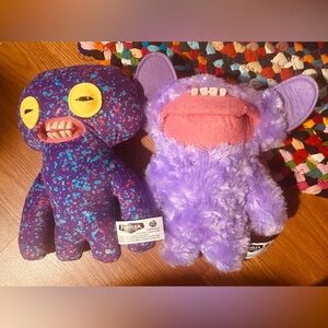 Pair of Fugglers Purple Funny Ugly Monsters